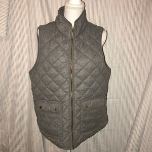Heather Grey Quilted Vest